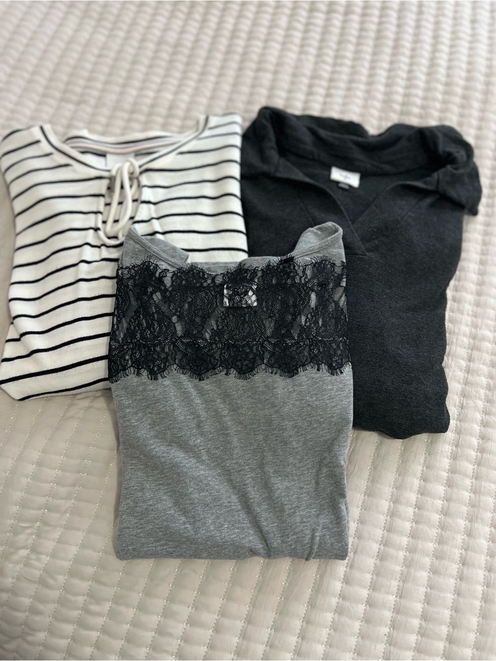 CAbi set of 3 basic neutral tops